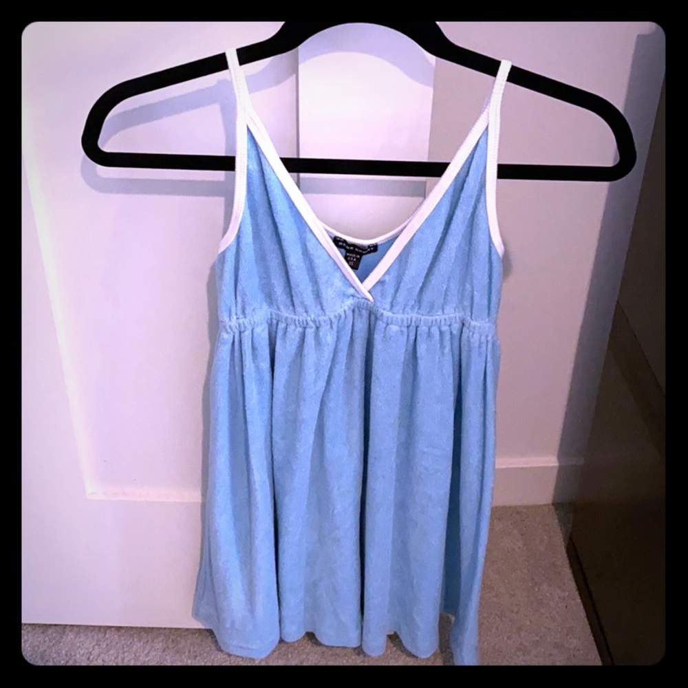 bebe vintage terry cloth Light Blue Swim Coverup